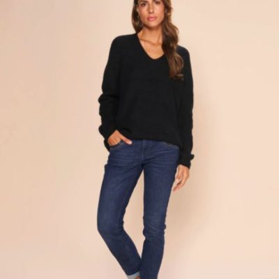 Naisten Vaatteet Mos Mosh  | Mos Mosh – Naomi Nola Jeans, Dark Blue Regular
