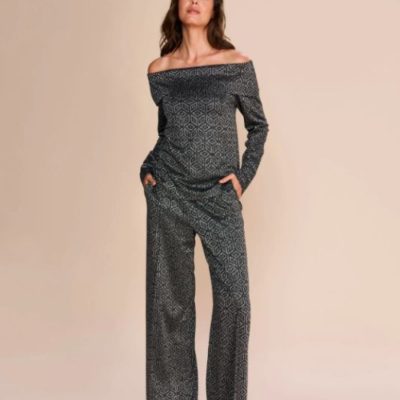 Naisten Vaatteet Mos Mosh  | Mos Mosh – Zimu Glam Pant, Silver